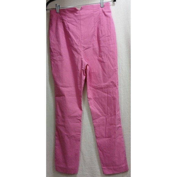 Ella Rafaella Women’s Sz 6 Hot Pink Dress Pants Barbiecore Retro Pleated Stretch - Picture 6 of 12